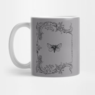 Insect in encyclopedic illustrations art style. Mug